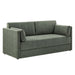 Linden Upholstered Heathered Chenille Sofa Eucalyptus
