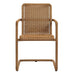 Abacus Outdoor Patio Wicker Dining Chairs Set of 2 Natural