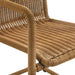 Abacus Outdoor Patio Wicker Dining Chairs Set of 2 Natural