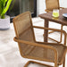 Abacus Outdoor Patio Wicker Dining Chairs Set of 2 Natural