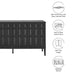 Modway Samos 62" Sideboard Living Room Furniture in Black - Side View