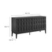 Modway Samos 62" Sideboard Living Room Furniture in Black - Detail View