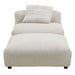 Modway Solace Modular Corduroy Upholstered Armless Chair and Ottoman Set Living Room Furniture - Installation View