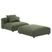 Modway Solace Modular Corduroy Upholstered Armless Chair and Ottoman Set Living Room Furniture - View 19