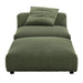 Modway Solace Modular Corduroy Upholstered Armless Chair and Ottoman Set Living Room Furniture - View 17