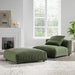 Modway Solace Modular Corduroy Upholstered Armless Chair and Ottoman Set Living Room Furniture - View 10