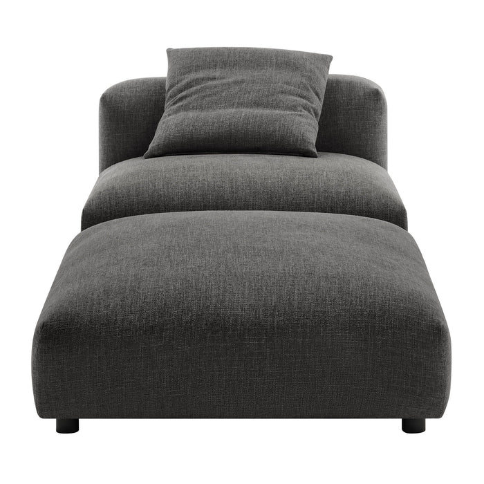 Modway Solace Modular Upholstered Fabric Armless Chair and Ottoman Set Living Room Furniture - Features