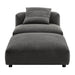 Modway Solace Modular Upholstered Fabric Armless Chair and Ottoman Set Living Room Furniture - Features