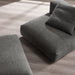 Modway Solace Modular Upholstered Fabric Armless Chair and Ottoman Set Living Room Furniture in Brown - Detail View