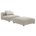 Modway Solace Modular Upholstered Fabric Armless Chair and Ottoman Set Living Room Furniture - View 28
