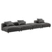 Solace 4-Piece Modular Upholstered Fabric Sectional Sofa - alternate angle view