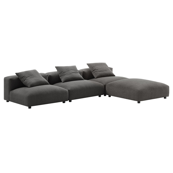 Solace 4-Piece Modular Upholstered Fabric Sectional Sofa - view 6
