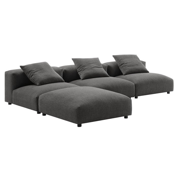 Solace 4-Piece Modular Upholstered Fabric Sectional Sofa - view 7
