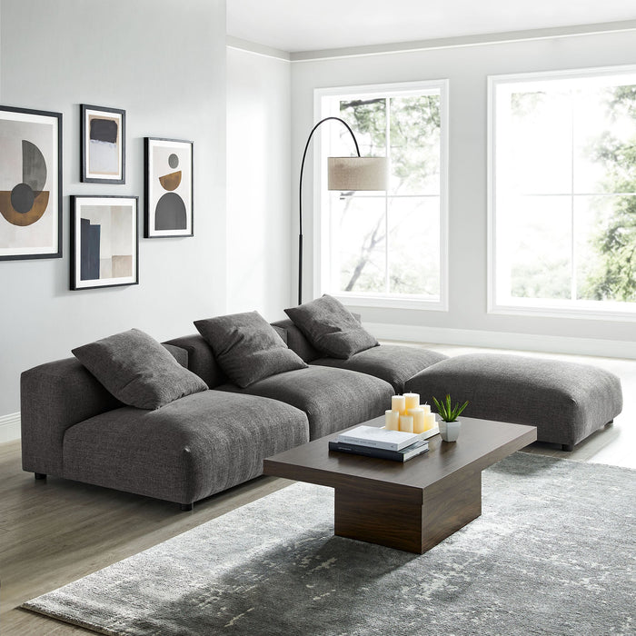 Solace 4-Piece Modular Upholstered Fabric Sectional Sofa - view 5
