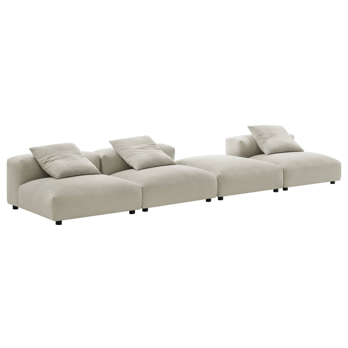 Solace 4-Piece Modular Upholstered Fabric Sectional Sofa - view 14