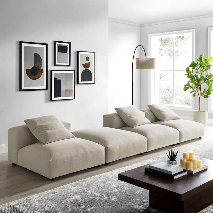 Solace 4-Piece Modular Upholstered Fabric Sectional Sofa - view 13