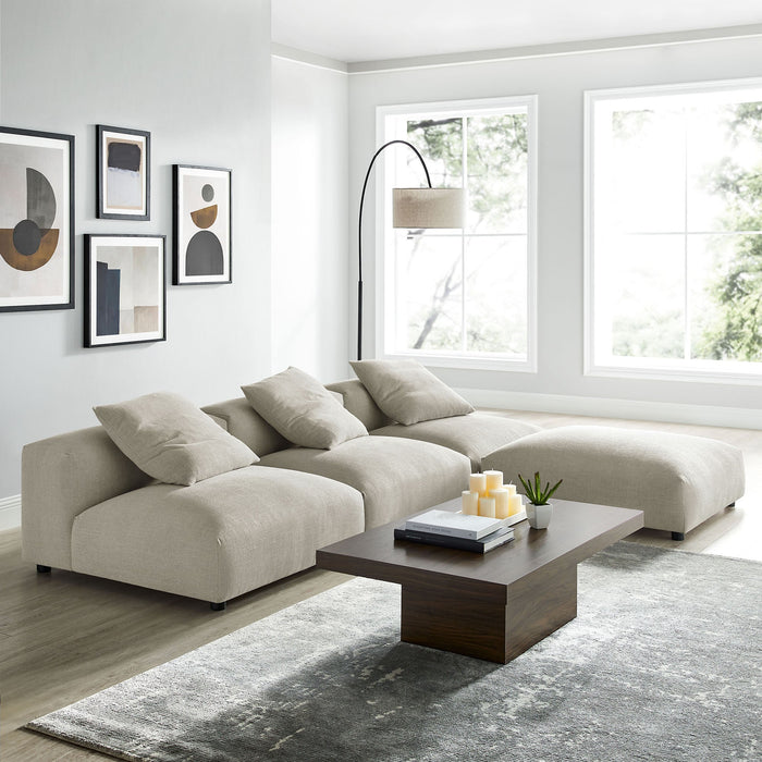 Solace 4-Piece Modular Upholstered Fabric Sectional Sofa - view 17