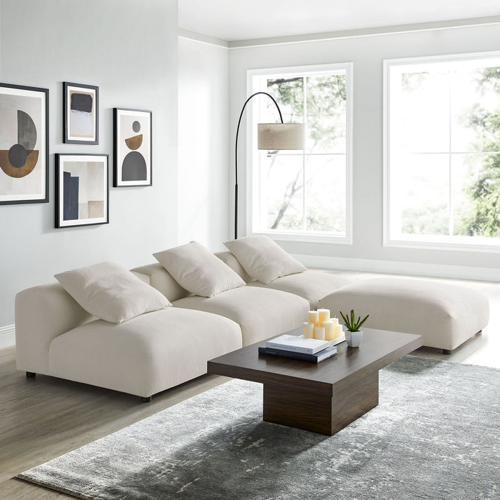 Solace 4-Piece Modular Upholstered Fabric Sectional Sofa - view 29
