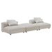 Solace 3-Piece Modular Corduroy Upholstered Sectional Sofa - alternate angle view