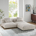 Solace 3-Piece Modular Corduroy Upholstered Sectional Sofa - view 5