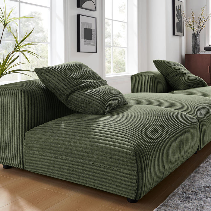 Solace 3-Piece Modular Corduroy Upholstered Sectional Sofa - view 18