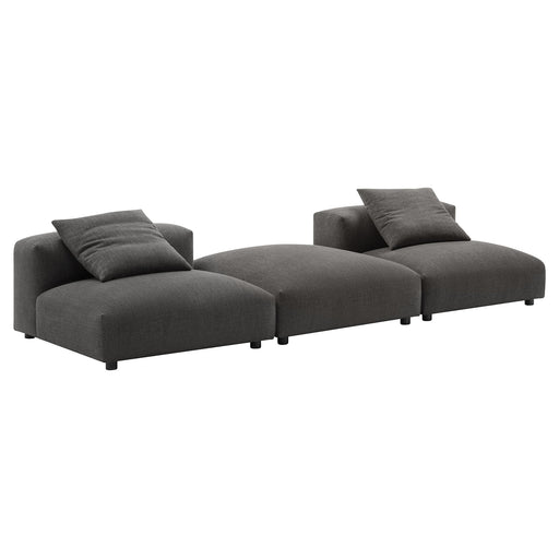 Solace 3-Piece Modular Upholstered Fabric Sectional Sofa - alternate angle view