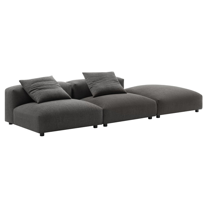 Solace 3-Piece Modular Upholstered Fabric Sectional Sofa - view 6