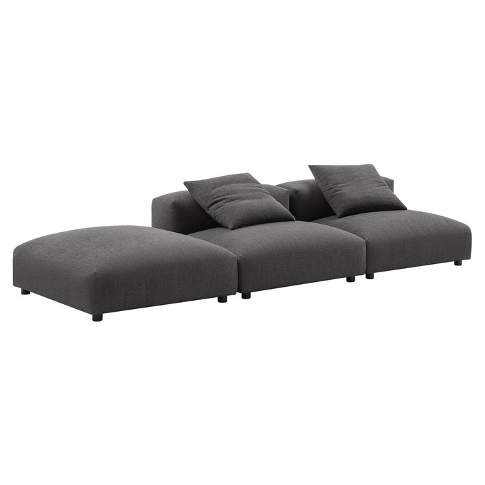 Solace 3-Piece Modular Upholstered Fabric Sectional Sofa - view 7