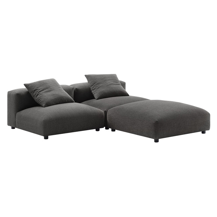 Solace 3-Piece Modular Upholstered Fabric Sectional Sofa - view 8