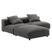 Solace 3-Piece Modular Upholstered Fabric Sectional Sofa - view 9