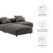 Solace 3-Piece Modular Upholstered Fabric Sectional Sofa - detail close-up