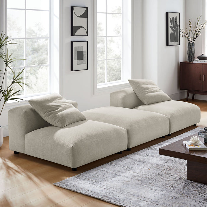 Solace 3-Piece Modular Upholstered Fabric Sectional Sofa - view 15