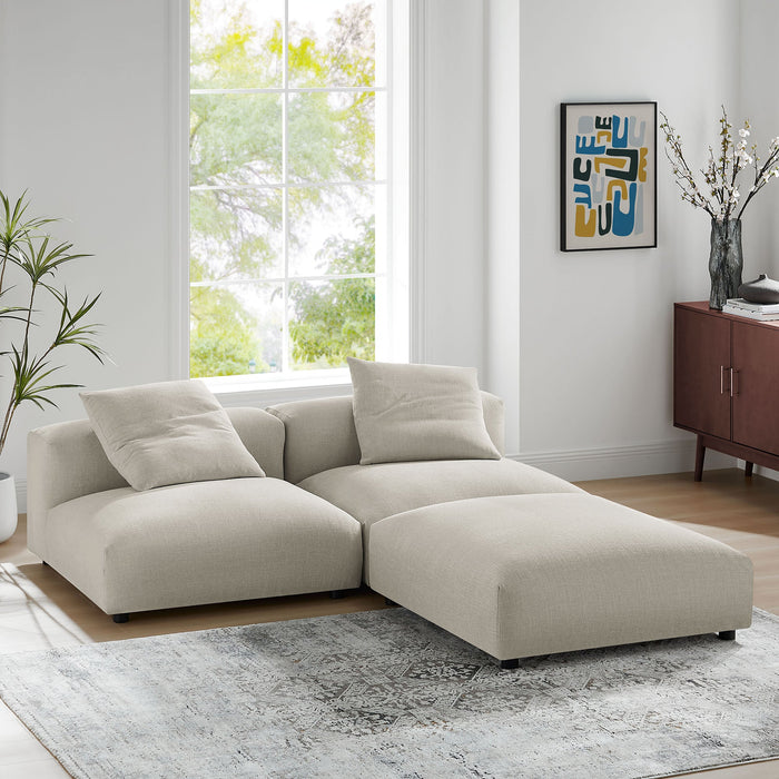 Solace 3-Piece Modular Upholstered Fabric Sectional Sofa - view 19