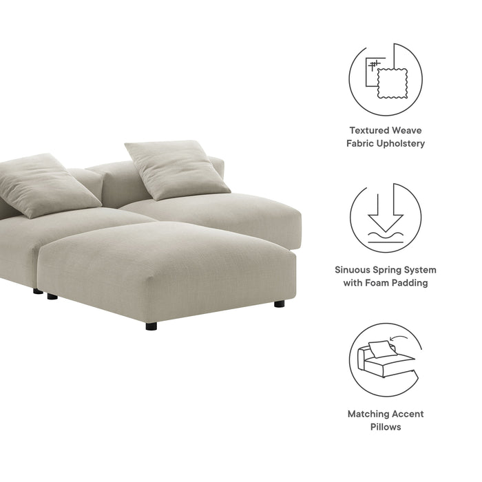 Solace 3-Piece Modular Upholstered Fabric Sectional Sofa - view 17