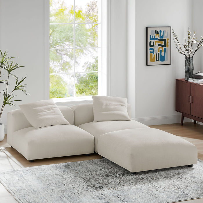 Solace 3-Piece Modular Upholstered Fabric Sectional Sofa - view 33