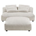 Modway Solace Modular Corduroy Upholstered Armless Loveseat and Ottoman Set Living Room Furniture - Installation View