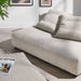 Modway Solace Modular Corduroy Upholstered Armless Loveseat and Ottoman Set Living Room Furniture in Brown - Detail View