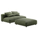 Modway Solace Modular Corduroy Upholstered Armless Loveseat and Ottoman Set Living Room Furniture - View 19