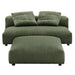 Modway Solace Modular Corduroy Upholstered Armless Loveseat and Ottoman Set Living Room Furniture - View 16