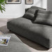 Solace Modular Upholstered Armless Loveseat and Ottoman Set for Modern Comfort and Style - interior view