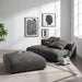 Solace Modular Upholstered Armless Loveseat and Ottoman Set for Modern Comfort and Style - top view