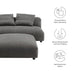 Solace Modular Upholstered Armless Loveseat and Ottoman Set for Modern Comfort and Style - side view