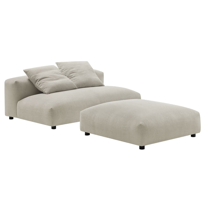 Solace Modular Upholstered Armless Loveseat and Ottoman Set for Modern Comfort and Style - view 24