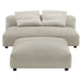 Solace Modular Upholstered Armless Loveseat and Ottoman Set for Modern Comfort and Style - installation view