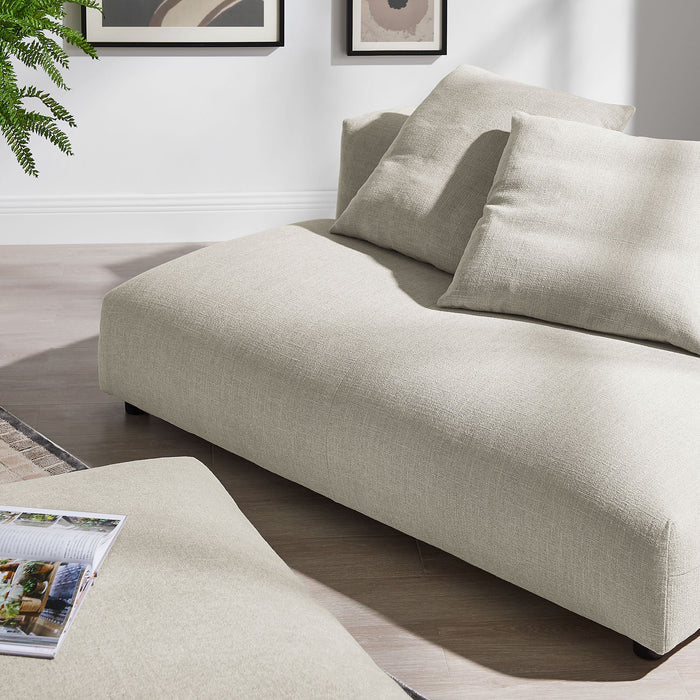 Solace Modular Upholstered Armless Loveseat and Ottoman Set for Modern Comfort and Style - view 21