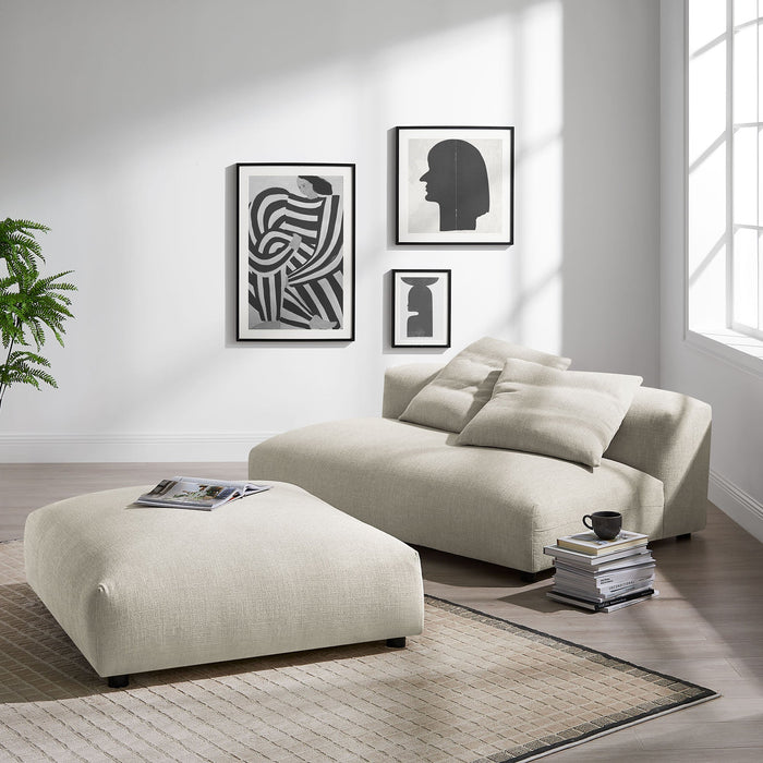 Solace Modular Upholstered Armless Loveseat and Ottoman Set for Modern Comfort and Style - view 20