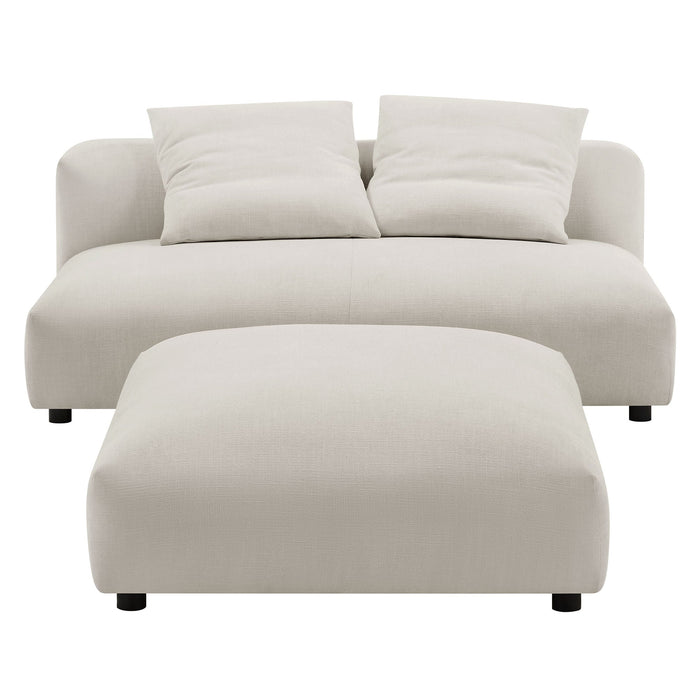 Solace Modular Upholstered Armless Loveseat and Ottoman Set for Modern Comfort and Style - view 23