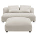 Solace Modular Upholstered Armless Loveseat and Ottoman Set for Modern Comfort and Style - view 23