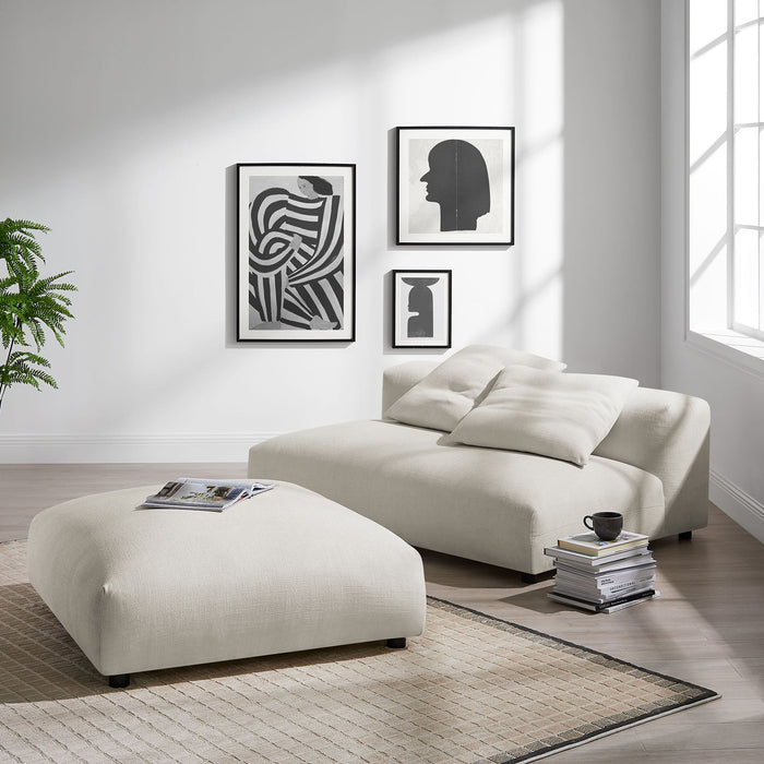 Solace Modular Upholstered Armless Loveseat and Ottoman Set for Modern Comfort and Style - view 30