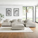 Solace 4-Piece Modular Corduroy Upholstered Sectional Sofa With Ottoman by Modway - front view